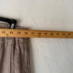 European Linen Blend Wide Leg Cropped Pants Beige L Drawstring Waist Italy Lagen Tan Size L Photo 7