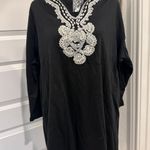 Quacker Factory Quacker Factrort Embroidered Scroll Accent Soft Knit Top Photo 7