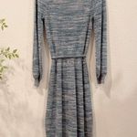 Kivari Naomi V Neck Knit Midi Dress in Teal Marble US6 NWT Blue Size 6 Photo 7