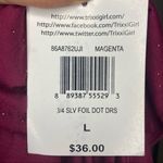 Trixxi Dress Pink 3/4 Sleeve Foil Dot Size Large Photo 4