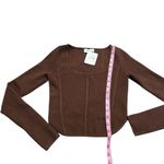 PROMISE cropped brown square neck sweater Photo 2