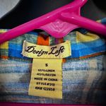 Vintage plaid shirt short sleeve belted shirt. Size Small. Orange Photo 7