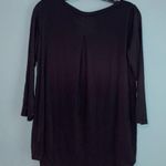 Majestic Filatures Deluxe TeeShirt 3/4 Sleeve Wide Neck Tee Size Small Black Photo 5