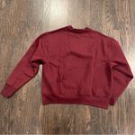 We Wore What NWT  Deep Red Crewneck Sweatshirt Photo 7