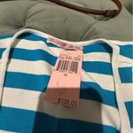 Juicy Couture Y2K Original Angel Pique Striped Dress - Sz M - Teal and White Photo 3