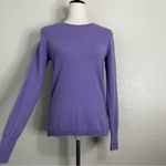 J. Crew 100% Cashmere Purple Crewneck Pull Over Sweater, Sz Small Photo 1