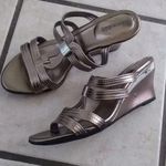 *5/$25 sale* Brass color strappy heeled sandals sz 9 NEW Gold Photo 0