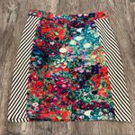 Tabitha from Anthropologie Meadow Floral and Striped Lined Pencil Skirt Size 16 Blue Photo 11