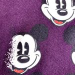 Disney Vintage  Designs Mickey Face Print Pullover Sweatshirt Unisex Purple Large Photo 12