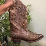 TWISTED X Steppin’out Chocolate Brown Python Inlay Cowboy Cowgirl Western Boots Women 6B Size 6 Photo 0