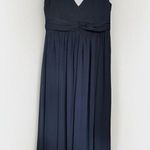 Dessy Collection Vivian Diamond Collection Chiffon Gown Style 2894 Size 18R Navy Blue Photo 7