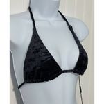 SHAN Velours Onyx Black Velvet Bikini Set Size 8‎ Triangle Top & Bottom Swimsuit Photo 5