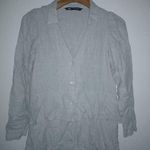 ZARA  XS Long Sleeved Layered Mini Dress in Concrete Gray Photo 7