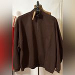 SKIMS 2X XXL NWT boyfriend half zip espresso, brown slouchy fleece SOLD OUT Photo 1