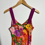 Jams World Jams Worls Floral Cottage Babydoll Vintage Midi Tank Dress Women M Pink Ruffle Photo 3