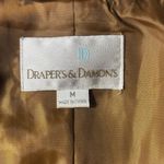 Drapers & Damons Floral Tapestry Vest Women's Medium‎ Sleeveless Zip Up Brown Photo 4