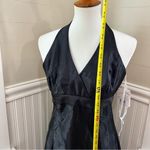 David's Bridal NWT  Halter Satin Tea-length Black Event Dress Whimsigoth Photo 6