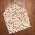ZARA ‎ Watermelon Print Satin Effect Crisscross Lace-Up Tie Back Crop Top Size XS Photo 16