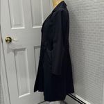 DKNY  Black fitted trench coat with interior red Trim. Pockets. Size Medium. Photo 4