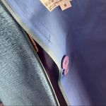 VINTAGE OBJECTIVES Blue Front Button Back Pleated Lined Interior Trench Coat 8 Photo 5