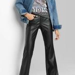 Wild Fable  Womens Low Rise Flare Classic Vegan Leather Pants BLACK sz 14 Photo 0