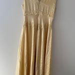 Reformation Yellow Silk Dress Photo 5