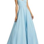 Mac Duggal Ieena for  Blue Classic Sleeveless A-Line Ballgown with Pockets Sz 6 Photo 0
