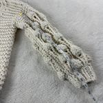 Adora Pom Pom Sleeves Cardigan Sweater Womens One Size Cream Open Front Chunky Photo 6