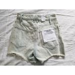 Good American  BOMBSHELL SHORT DENIM BLUE BUTTON FLY WOMEN'S SIZE 00/24 Photo 2