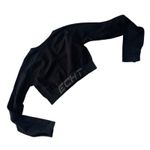 ECHT  women's medium crop black long sleeve work out top athletic gym lulu work o Photo 1