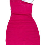 Derek Heart  Small Pink One Shoulder Body Con Top 17j Photo 0