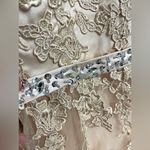 Custom Made Tulle Floral Lace Applique Cap Sleeve Blush Gown Size 6 Pink Photo 4