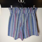 Entro 🏷️ NWOT  Striped Bohemian Boho Paperbag Shorts Lined Small S Photo 3