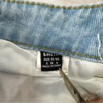 SheIn Destroyed Light Denim Sun & Tropical Flower Print High Rise Straight Leg Jeans Photo 11