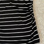 White House | Black Market Black & White Stripe Cap Sleeve Tee Photo 3
