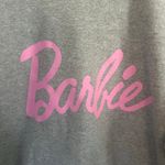 Barbie Women's Gray Logo Pullover Long Sleeve Cotton Blend Sweatshirt L Large Photo 1