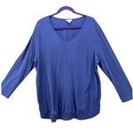 J Jill Womens Sweatshirt Size XL Basic Casual Simple Essential Stretch Comfy Blue Photo 0