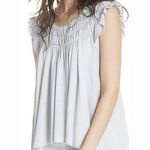 Free People  Top Cloud Coconut Ruched Ruffle Top Photo 0