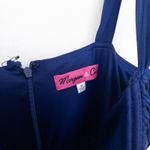 Y2K Morgan & Co Womens Dress Size M Blue Satin McBling Babydoll‎ Party Hoco Glam Size M Photo 3