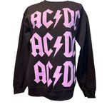 Philcos AC/DC Graphic Sweatshirt Black Pink Pullover Size S NWT Rock Band Photo 2
