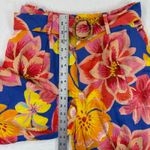 Farm Rio for Anthropologie Floral Print High Waist Shorts with Belt S Photo 2