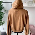 Forever 21 Brown Long Sleeve Cropped Balloon Sleeve Hoodie Size Medium Photo 2