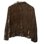 J. Jill Crushed Velvet Blazer Jacket Golden Brown Holiday Petite Size Medium M Photo 1
