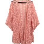 In Loom Pink Floral Embroidered Lace Kimono Boutique Photo 0