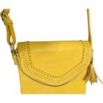Womens Gorgeous Vegan Leather Tassel Handbag Shoulder Bag Crossbody Purse Yellow Photo 2