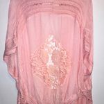 Forgotten Grace  Crochet Cardigan Size XL Kimono Vest Duster Topper Dusty Peach Photo 4