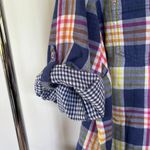 Catherines Plaid Garden Flannel Colorful Soft Comfort Summer Top Size 1X Blue Photo 6
