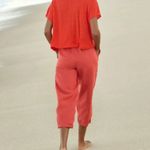 Poetry NWT  Cropped Trousers Garment Dyed Linen OS Photo 2