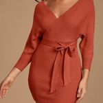 Lulus Burnt Orange Sweater Dress Photo 3