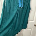 Market & Spruce  Swiss Dot Sleeveless Blouse Green Blue Size XXL NWT Photo 5
